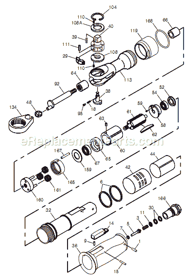 Page A Diagram and Parts List for CP7830H 8941078304 Chicago Pneumatic Ratchet